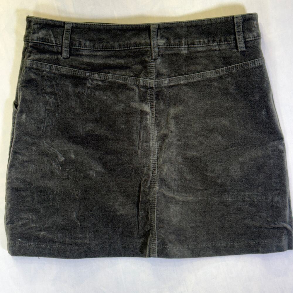 forever 21 women's mini skirt size M Dark green corduroy button front casual Y2K - Picture 3 of 12